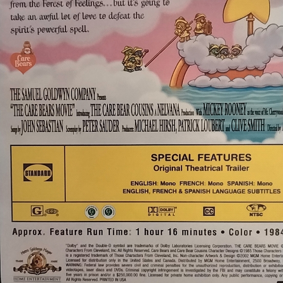 The Care Bears Movie DVD - Picture 7 of 7